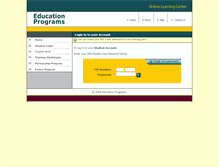 Tablet Screenshot of elearning.educationprograms.com
